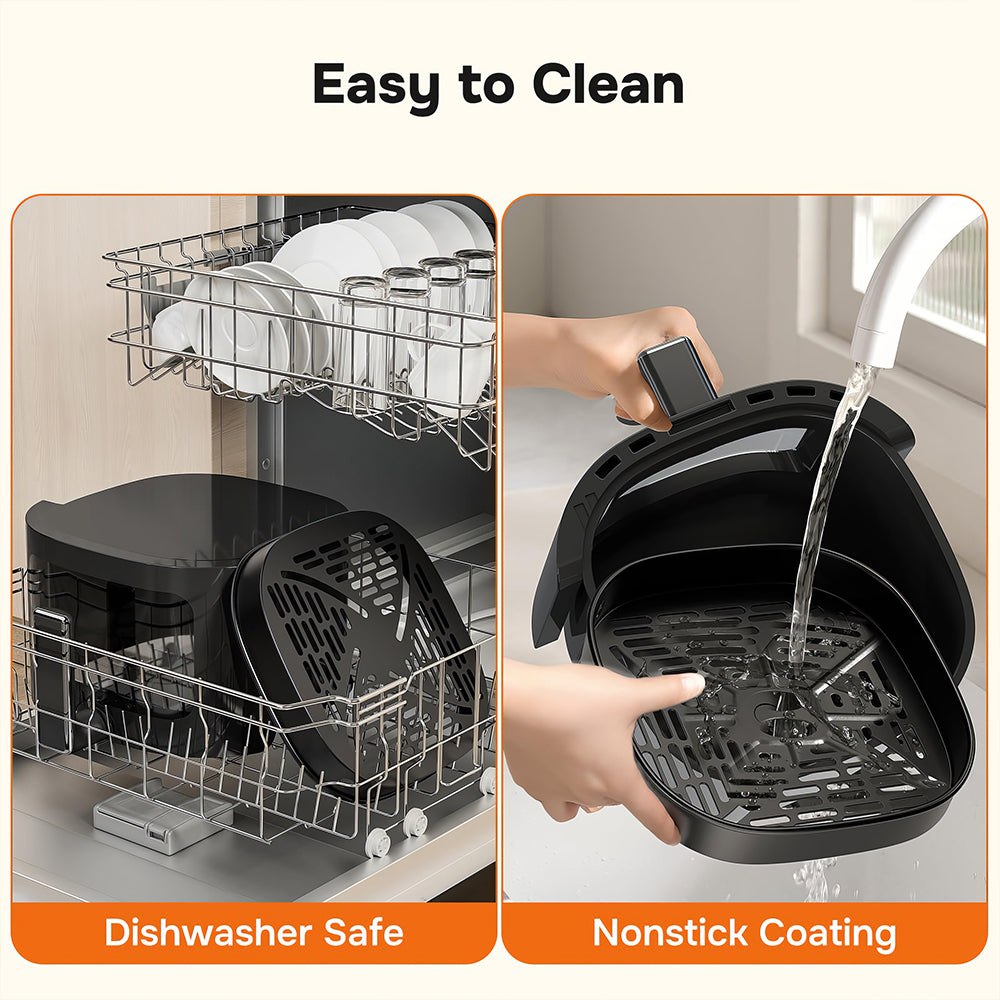 6.34 Quart Digital Air Fryer, 12 Cooking Presets with Viewing Window