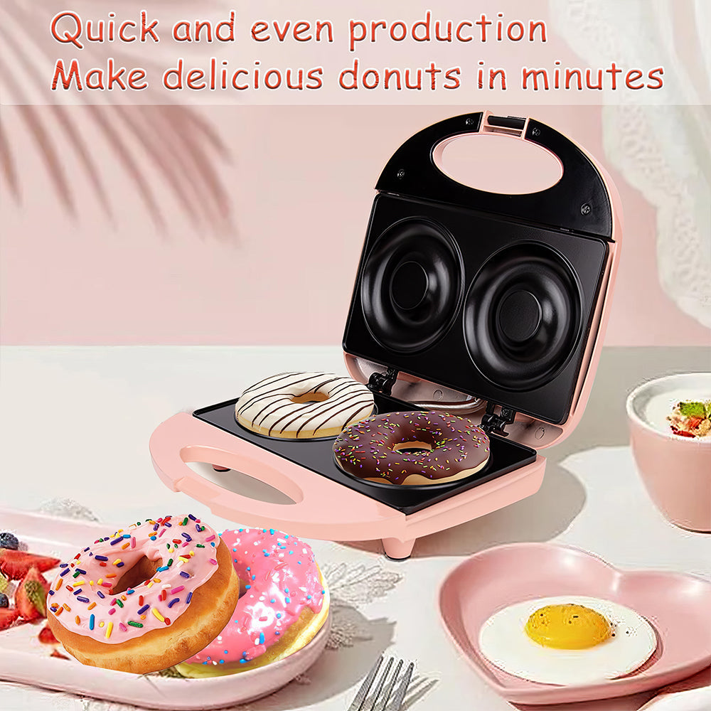 Mini Donut Maker with Nonstick Plates for Compact Home Baking