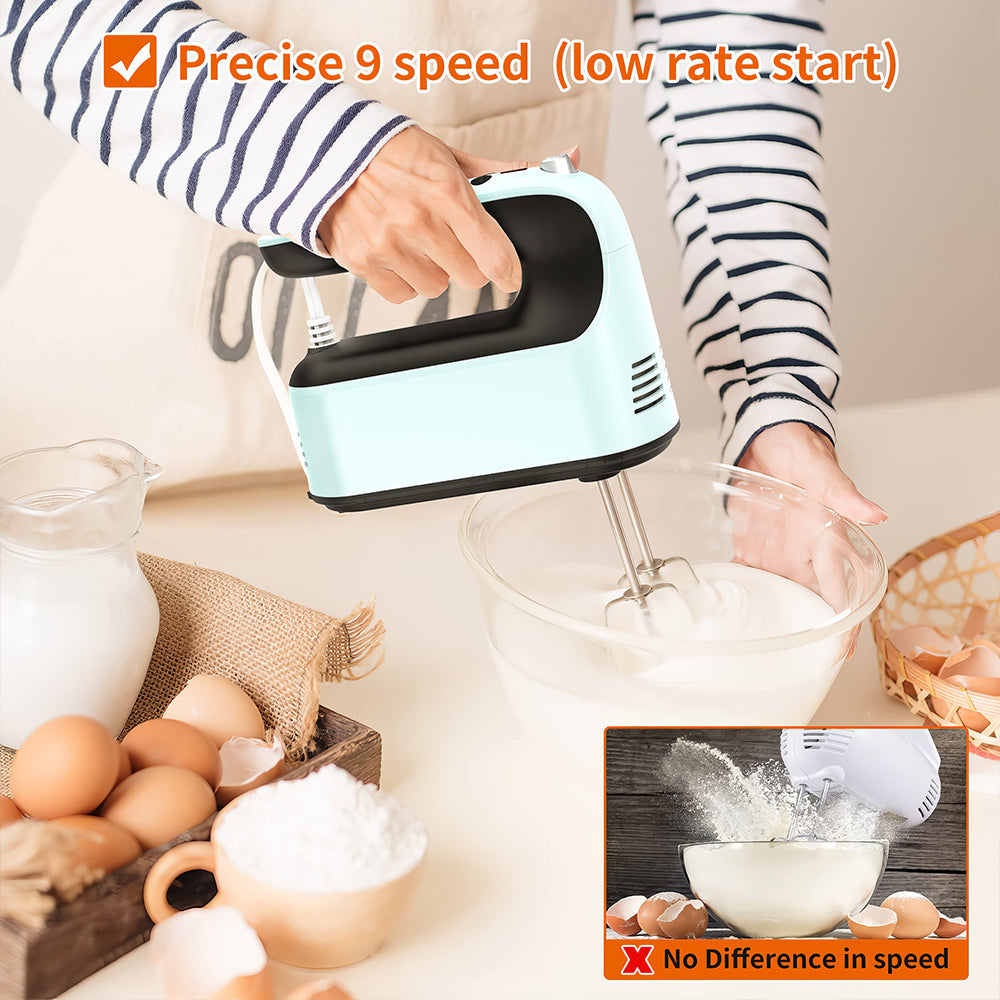 9 Speed Electric Hand Mixer with Digital Screen and Storage Case