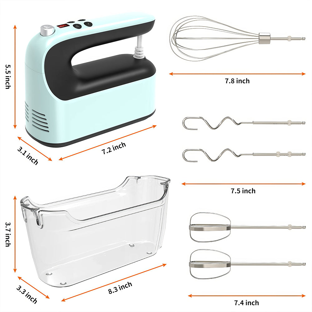 9 Speed Electric Hand Mixer with Digital Screen and Storage Case