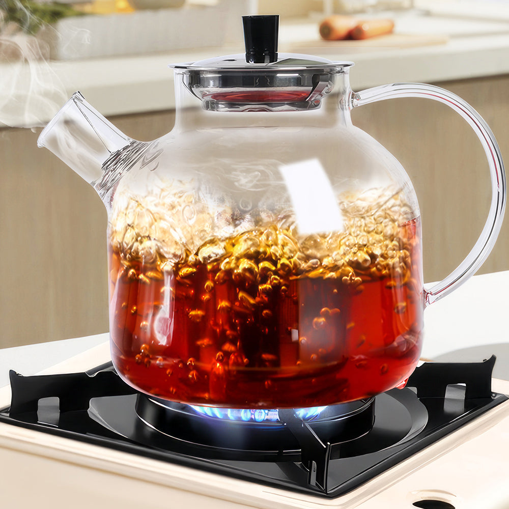 Glass Teapot with Infuser 800ML Stovetop Safe Loose Leaf Tea Pot