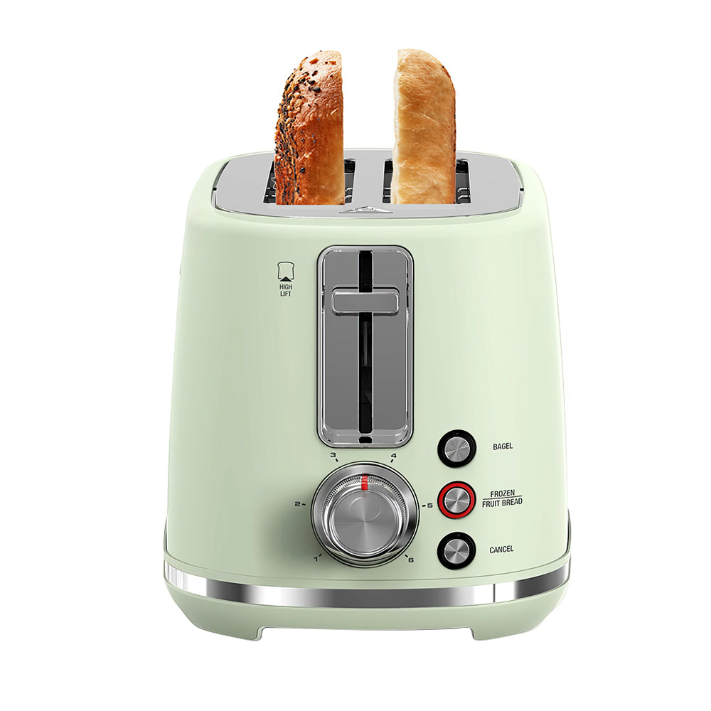 2 Slice Toaster with Wide Slots and Crumb Tray for Bagels and Bread