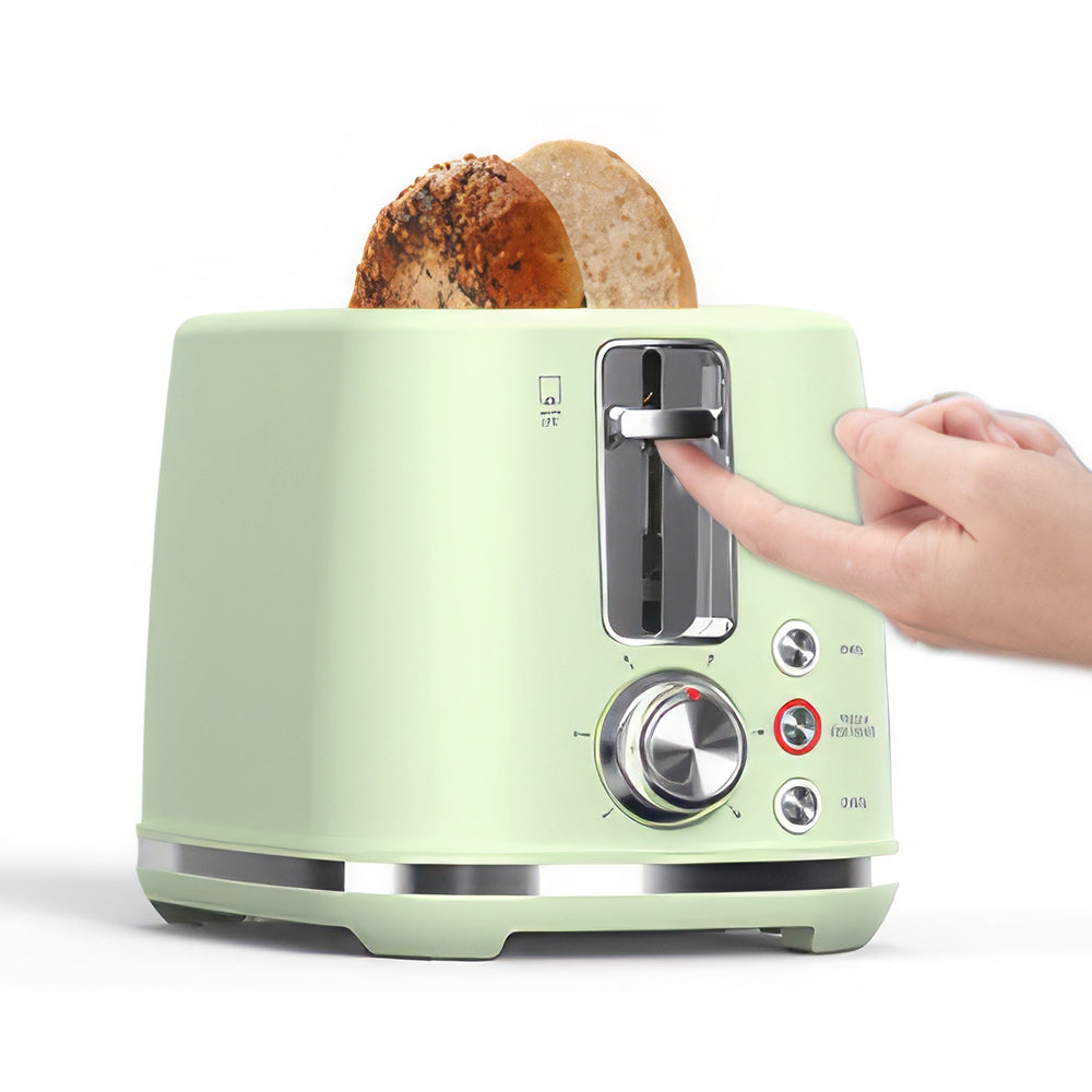 2 Slice Toaster with Wide Slots and Crumb Tray for Bagels and Bread