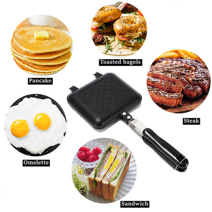 Stovetop Sandwich Maker with Nonstick Plates for Paninis and Grilled Cheese