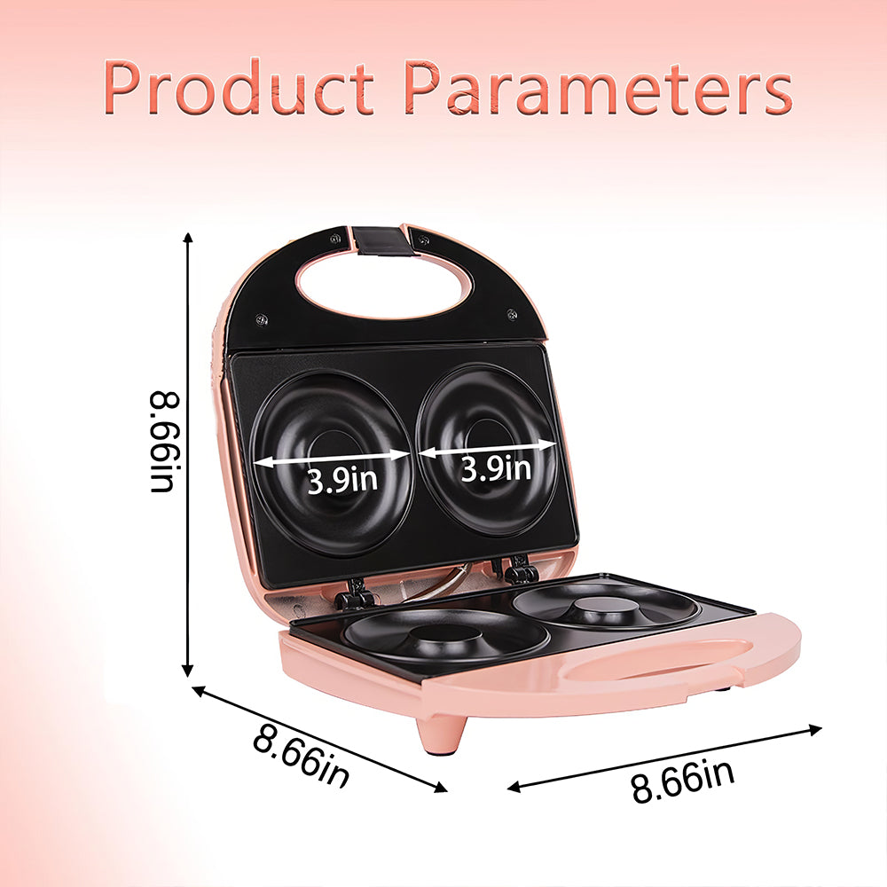 Mini Donut Maker with Nonstick Plates for Kids and Compact Baking