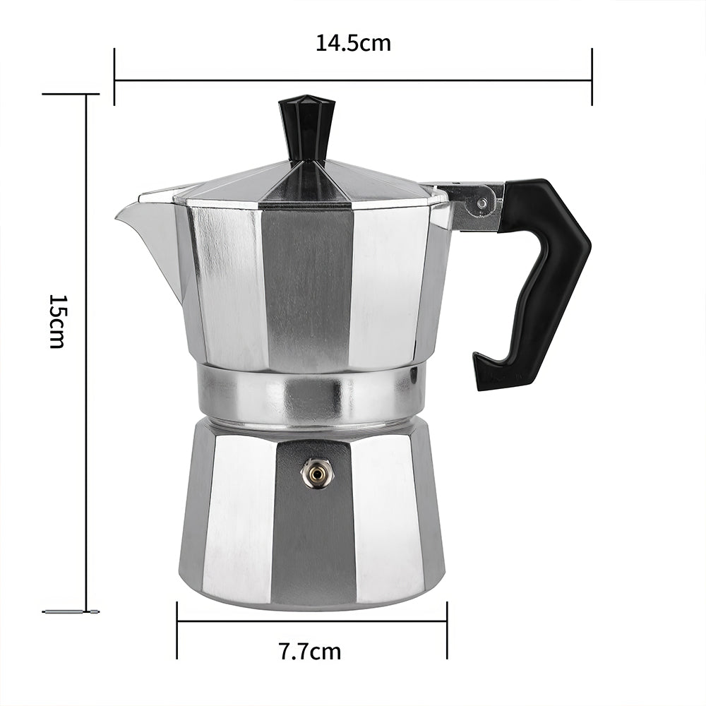 Stovetop Espresso Coffee Maker 150ML Classic Moka Pot for 3 Cups